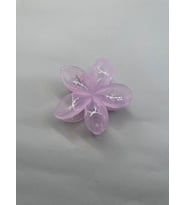 Tekli, Açık Pembe Renk 8 cm Lotus Çiçeği Mandal Toka