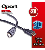 QPORT Q-HDMI3 3metre HDMI Görüntü Kablosu 1.4v