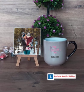 Anneler Günü Hediyesi Fotoğraflı Dekoratif Taş, Kupa Bardak Beyaz Hediye (Model 10)