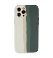 Apple İphone 12 Pro Kılıf Ebruli Lansman Silikon - Beyaz-gri