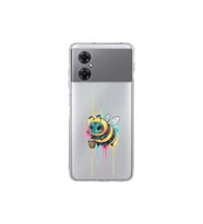 Redmi Note 11R ile uyumlu Splash arı tasarımlı şeffaf silikon kılıf