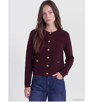 LCW Modest Bordo Bisiklet Yaka Kadın Triko Hırka