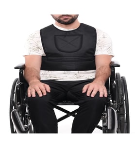 ozclife Tekerlekli Sandalye Için Yelek Tipi Destekli Emniyet Kemeri Siyah