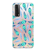 PrintiFy Huawei P Smart 2021 ile Uyumlu 1mm Slim Fit Nazar Boncuğu 3 Baskılı Şeffaf  Kılıf