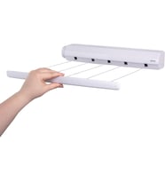 Homecare - VT20600102 5 Line Geri Çekilebilir Çamaşır İpi, 21,9 m, Beyaz