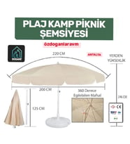 Havuz  Balkon Şemsiyesi  2 Metre Bidonlu
