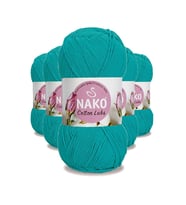 5 Adet Cotton Lüks Yelek Tunik Kazak Bluz Hırka İpi Yünü Koyu Turkuaz 97581