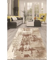 Dijital Kaymaz Taban Yıkanabilir Modern Renkli Salon Halısı Mutfak Halısı Yolluk ND-HT-639 (Kahverengi)