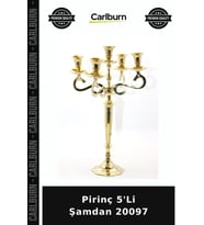 Özel Üretim Dekoratif Klasik Salon Aksesuar Şık Pirinç 5'Li Şamdan 20097