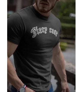 pilelistore- Erkek Bisiklet Yaka Baskılı Oversize T-Shirt - Siyah
