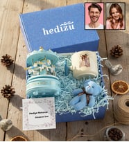 Kişiye Özel Karikatürlü Gelin Damat Balayı Çifti Hediye Kutusu - Kişiye Özel T Kupa, Atlı Karınca Müzik Kutusu, Peluş Anahtarlık Sevgililer Günü Hediyesi