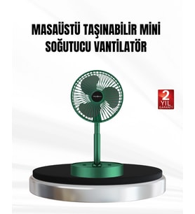Şarjlı Mini Fan Katlanabilir 3 Hız Ayarlı Taşınabilir Tasarımlı