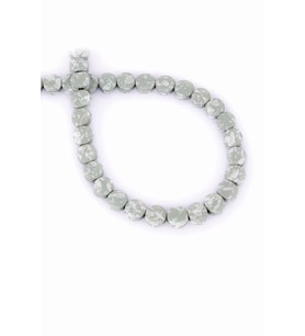 Hematit Doğal Taş Parlak Benekli Yeşil Daire Kesim 8x4mm Dizi [AA]