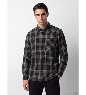 LCW ECO Siyah Regular Fit Erkek Gömlek Ceket