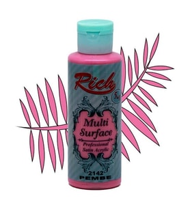 Rich Multi Surface Her Yüzey İçin Akrilik Boya 120 cc. 2142 PEMBE 