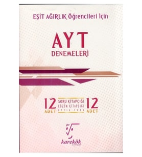 Karekök Yayınları Karekök Ayt Eşit Ağırlık Öğrencileri Için Iddialısına 12 Deneme (Çok Renkli)