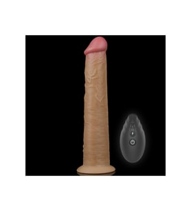 Dual Layered Platinum Silicone Rotator Hareketli Uzaktan Kumandalı Titreşimli Dildo