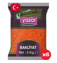 Yazar Yerli Kırmızı Mercimek 5 Kg x 6 Adet