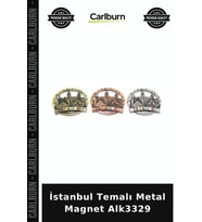 Özel Üretim Hediyelik Hatıra Turistik Dekoratif Buzdolap Süsü İstanbul Temalı Metal Magnet Alk3329