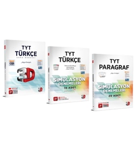 3D YAYINLARI TYT TÜRKÇE SORU BANKASI - TYT TÜRKÇE SİMÜLASYON DENEME - TYT PARAGRAF SİMÜLASYON DENEME