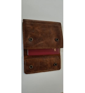 Hakiki Deri Çok Amaçlı Pasaportluk & Cüzdan – Taba Renk (Taba-Kahve)
