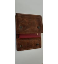 Hakiki Deri Çok Amaçlı Pasaportluk & Cüzdan – Taba Renk (Taba-Kahve)