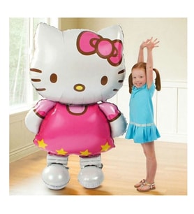 116x68cm Büyük Boy Hello Kitty Kedi Doğum Günü Balon