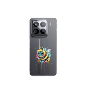 Xiaomi Mi 14 Pro ile uyumlu Splash arı tasarımlı şeffaf silikon kılıf