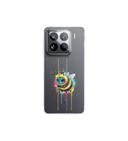 Xiaomi Mi 14 Pro ile uyumlu Splash arı tasarımlı şeffaf silikon kılıf