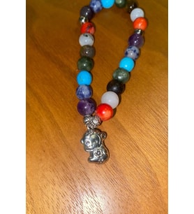Çİn Takvimi Burçları Çharm 7 Çakra Doğal Taş Bileklik Hand Made El İşi Feng Shui Ejderha Yılı Koruyu