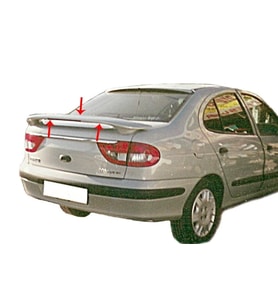 Renault Megane Uyumlu 1 Spoiler Bagaj Yüksek (Işıklı) Fiber 1995-2002