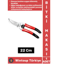 Premium Ergonomik Keskin Yaylı Ağaç Bitki Çiçek Bağ Budama Makası 22 Cm