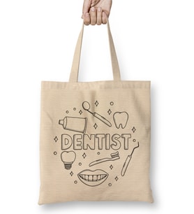 Dentist Diş Bez Çanta Uzun Saplı