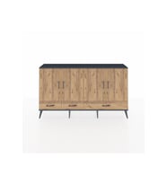 Arges Konsol 6 Raflı 3 Çekmeceli 4 Kapaklı 176x30x99 Antrasit-Çam