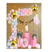 Pastel Balon Kemer Seti, Doğum Günü Süslemeleri Için