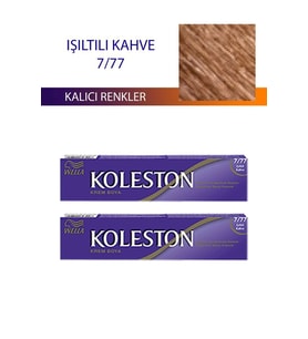 2 Adet Single Tüp Boya Saç Boyası Işıltılı Kahve 7/77