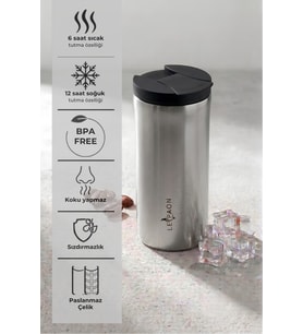 0.40 ML Paslanmaz Çelik Mug Termos Çay Kahve Termosu 6 Saat Sıcak 12 Saat Soğuk Sızdırmaz