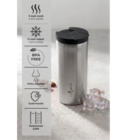 0.40 ML Paslanmaz Çelik Mug Termos Çay Kahve Termosu 6 Saat Sıcak 12 Saat Soğuk Sızdırmaz