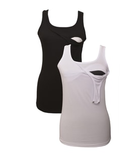 LuvmaBelly MYRA1502_1503 Emzirme atlet seti (Siyah - Beyaz)