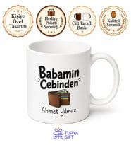 Babamın Cebinden Yazılı Esprili Kupa Bardak Babalar Günü Hediyesi