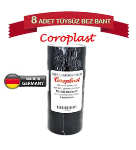 8 Adet Coroplast Tüysüz Bez Bant 19mm X 15 Metre Ref:839