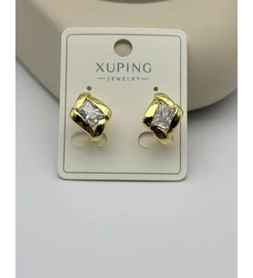 Xuping Gold Kare Taşlı Küpe - 25-xpkp198