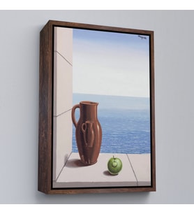 Çerçeveli Rene Magritte - Stimülasyon Hedefi Tablosu (Kahverengi)