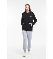 Süperlife Kadın Kapşonlu Regular Fit Baskılı İnce Sweatshirt SPR21K61 (Siyah)