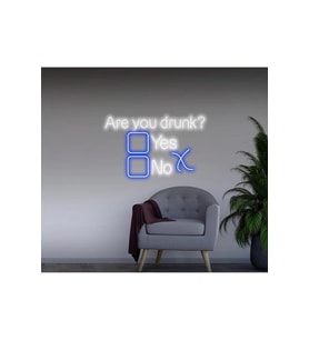 Are you drunk? Yazılı ve Şekilli Neon Tabela
