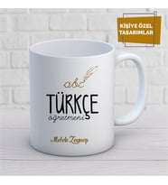 Kişiye Özel İsim Yazılabilir Türkçe Öğretmeni Kupa Bardak