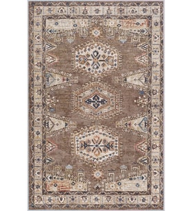 Eliana Home Baskılı, Yıkanabilir Kaymaz Taban Salon Halısı LNA1759 100x150 cm (Kahverengi)
