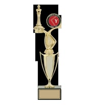 ODAK KUPA - Figürlü Kupalar - Satranç Figürlü Kupalar FG-043 B - 39 cm