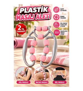3D Noktalı Manuel Masaj Aleti – Esnek Silikon Başlıklı Kol, Bacak ve Bel Masaj Aparatı
