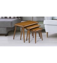 Zigon Osm 18258 CLASS Model klasik Sehpa Ceviz Ahşap Kayın retro ayak El Yapım 